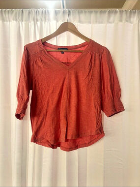 Democracy Orange 3/4 Sleeve Blouse